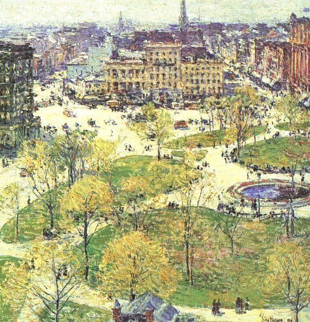 Childe Hassam Union Square in Spring France oil painting art